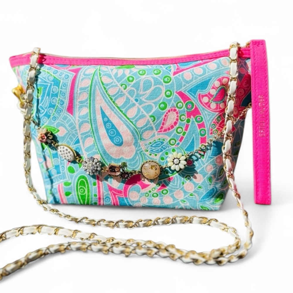 Estee Lauder Makeup Bag with Chain - Picture 1 of 6